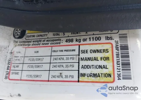 2010 Ford Crown Victoria Police/Police Interceptor from USA, damaged, VIN 2FABP7BV7AX121364